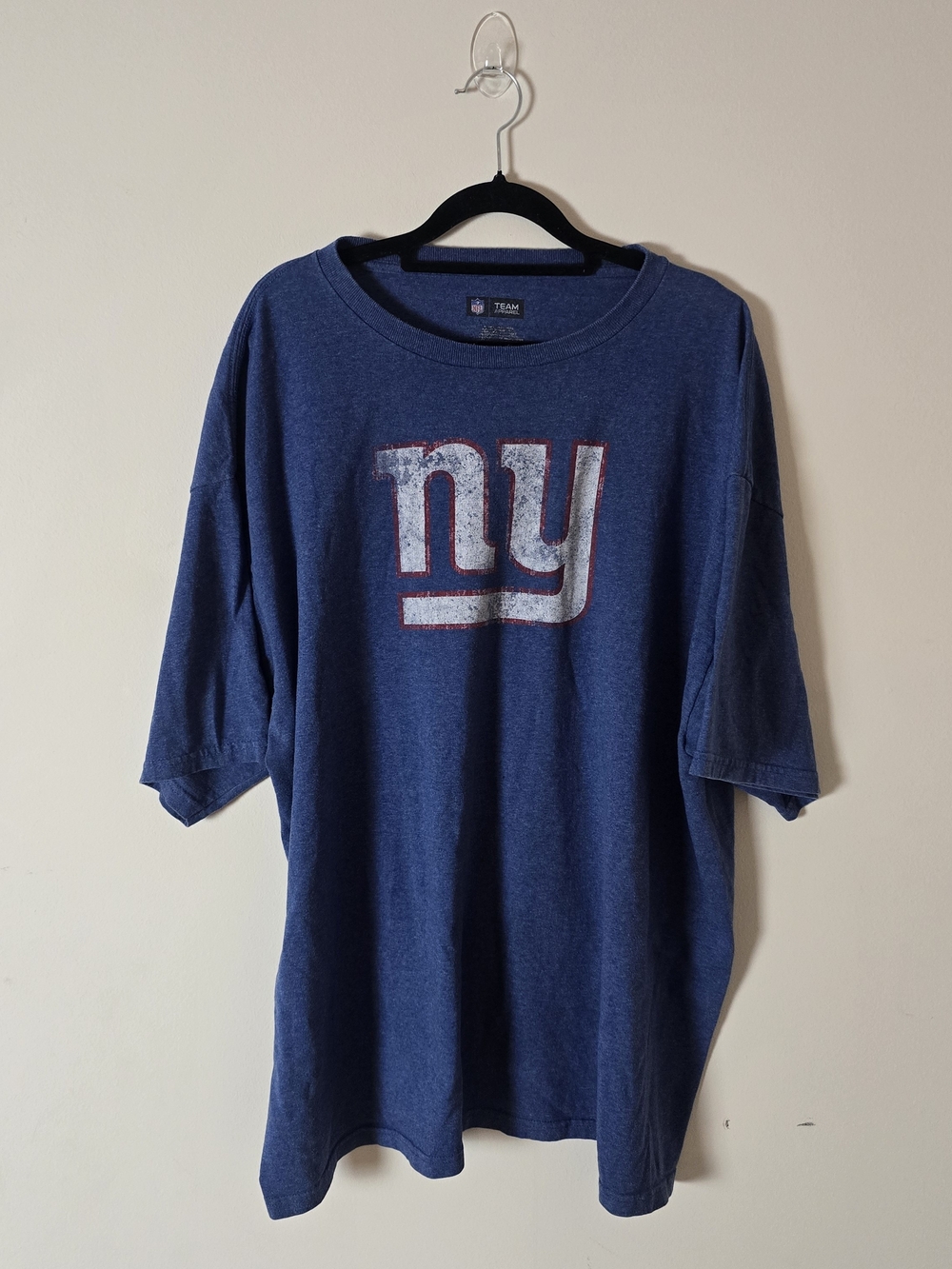 NFL New York Giants Men's Heather Blue Short-Sleeve Crew T-Shirt 2XL Official